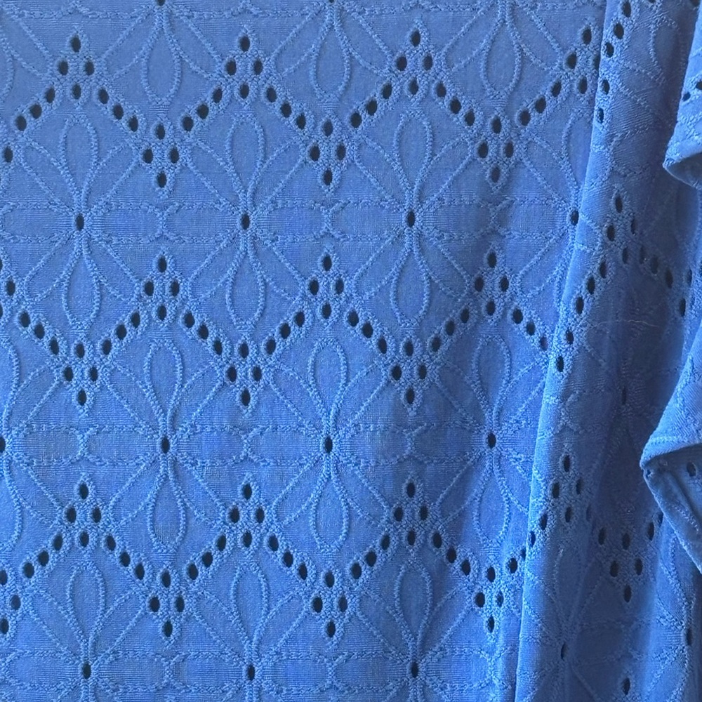 JH  Collectibles Women's Blue Sheath Eyelet Dress Size 16 NWT FREE SHIPPING - Picture 2 of 9